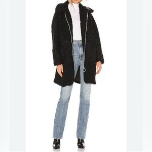 O.P.D.V on parle de vous Paris black wool jacket with faux leather trim small